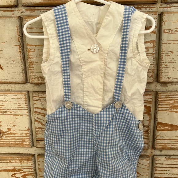 2 pc Bundle of Vintage 60’s Toddler overalls 12-18 months or small 2 year old - Picture 8 of 13